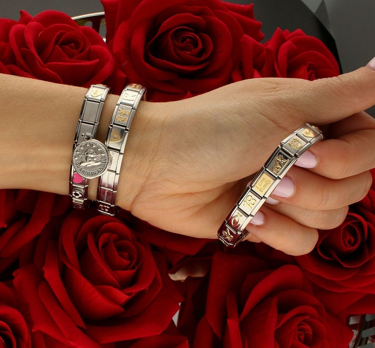 Nomination Link 925 zawieszka srebro 'Różowe serce' 330202 18 biżuteria nomination nomination zawieszki nomination baza.jpg